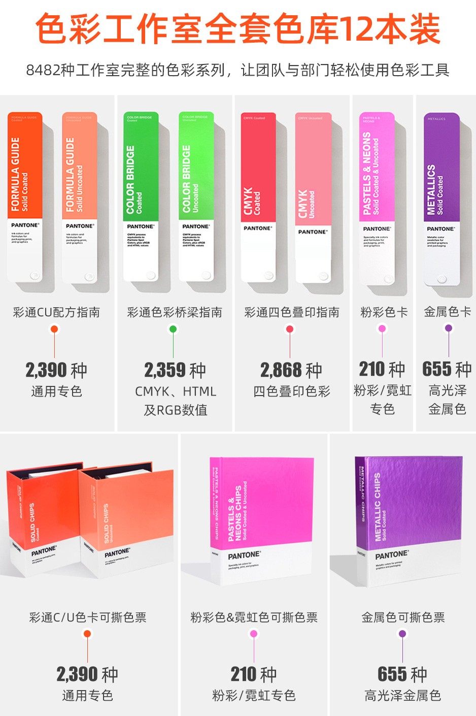 	 PANTONE潘通色彩工作室全套色库12本装(图1)